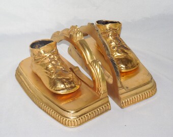 brass baby shoes