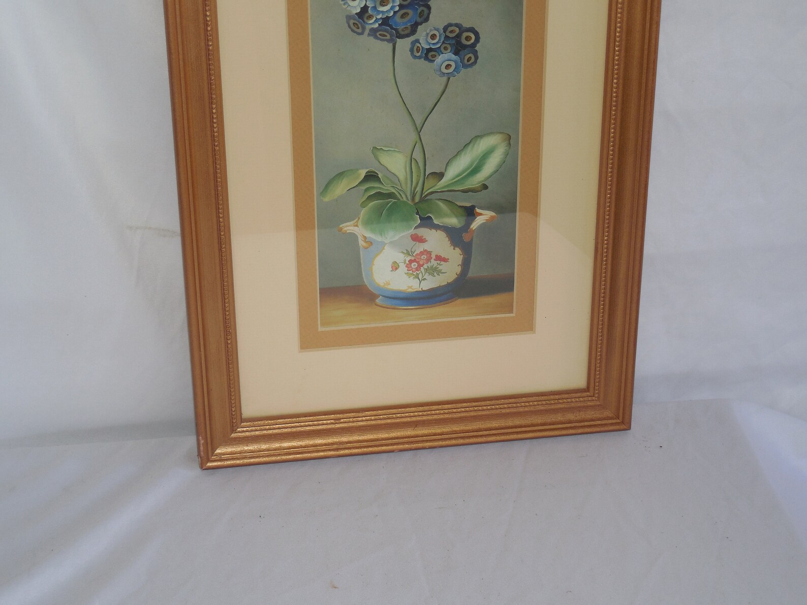 Vintage Botanical Watercolor Art Print Framed and Matted With Glass - Etsy