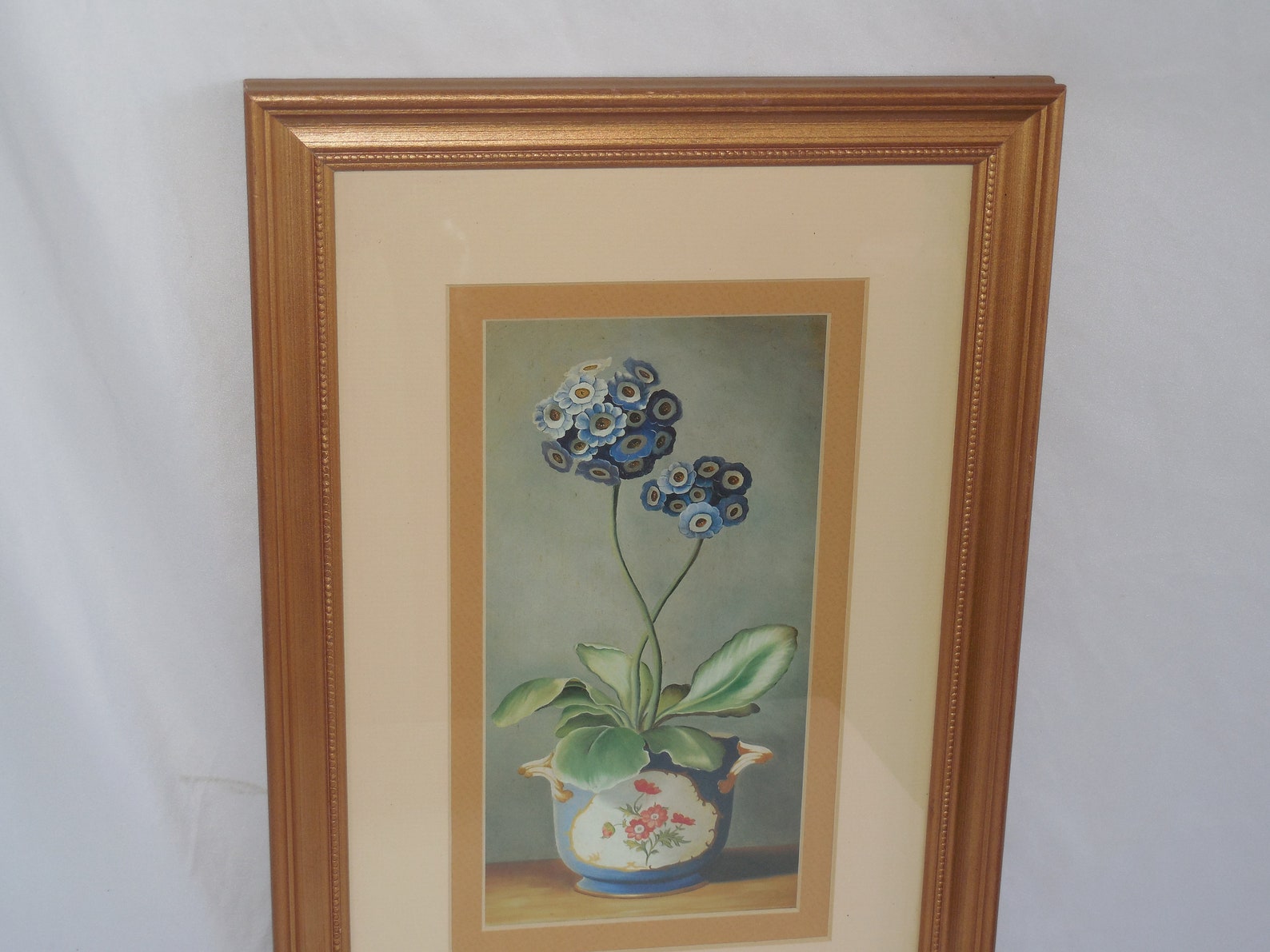 Vintage Botanical Watercolor Art Print Framed and Matted With Glass - Etsy