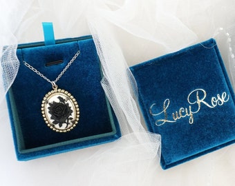 Personalized Pendant Box, Christmas & Holiday Gift For Her, Bracelet, Earrings, Special Jewelry Case, Bridesmaid, Wedding, Wrapping