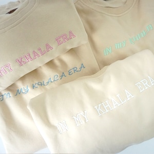 Embroidered Personalized Daily Sweatshirts, Christmas & Holiday Gift, Customized Sweatshirts, Bridesmaid, Casual Crewneck Sweatshirt