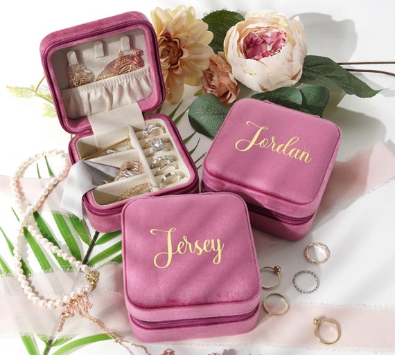 Buy Italian Velvet Personalized Jewelry Box Inside Suede