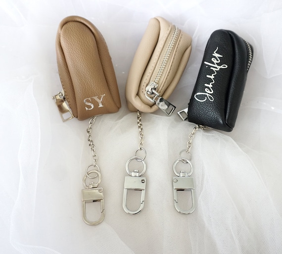 Portachiavi Porta Carte Di Credito Donna - Mini Borsa Nylon Con Cerniera E Fibbia A D - Foto 6