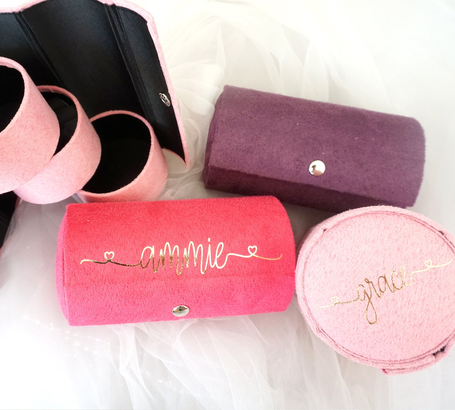 Personalized Travel Jewelry Case Monogram Jewelry Box Etsy