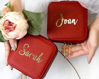 Flayet Boîte à Bijoux De Voyage En Cuir Synthétique, Petite Boîte