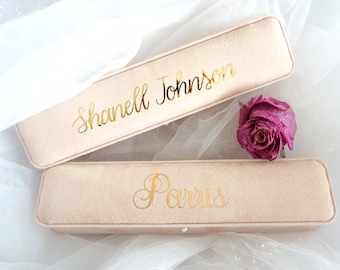 Personalisierte Halskette Armband Fall, Weihnachten & Urlaub Geschenk, Uhrenbox, Anhänger Kette, Organizer Schmuck Display Lagerung, Luxus Hochzeit