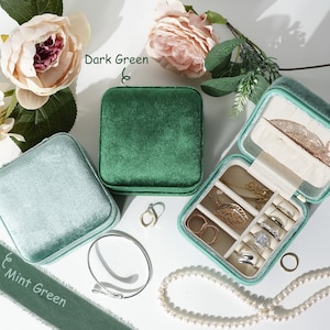 Estuche de viaje para joyas de terciopelo italiano, regalo de Navidad y vacaciones, bolsa personalizada, almacenamiento, regalo perfecto para damas de honor de bodas, cumpleaños, personal
