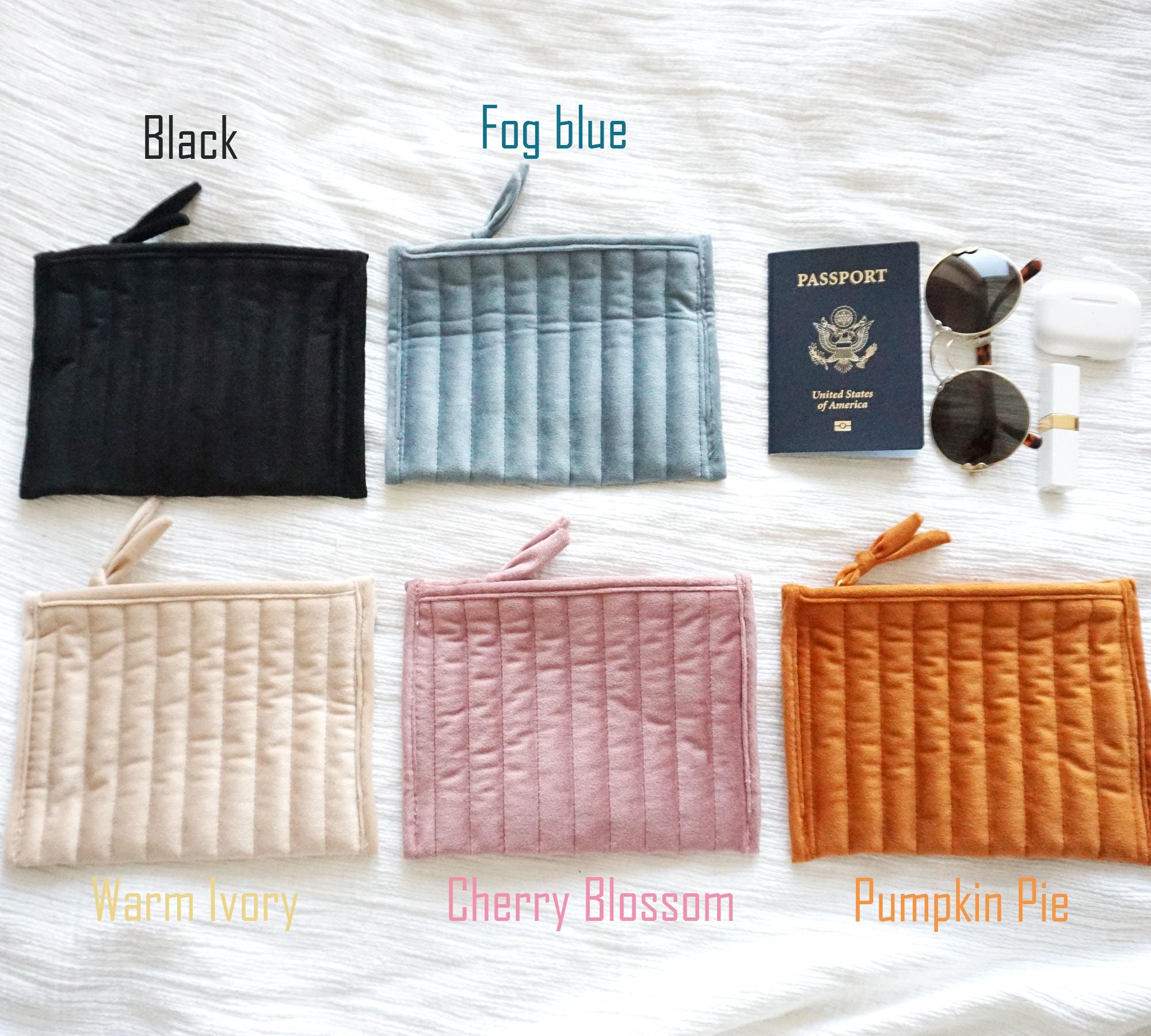 Personalized Velvet Duffle Bag with Small Pouch, Custom Name Duffel Bag, Carry-On Bag, Small Gym Bag, Weekender Overnight for Women & Girls