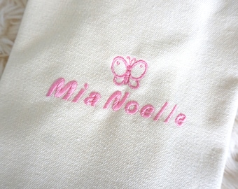 Custom Name Tote- Personalized Gift, Custom Embroidered Tote Bag Cute Tote Bag