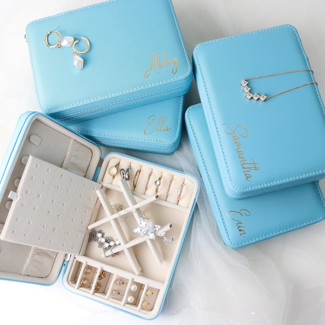 Personalized Custom Travel Jewelry Case Personalzed Jewelry