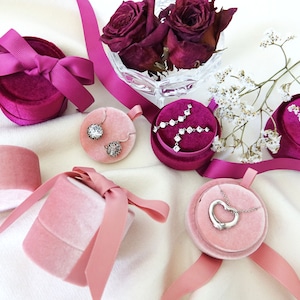 Halskette Box Frauen Samt Vorschlag kleine Geschenkbox Schmuck Verpackung Engagement Schmuckverpackung