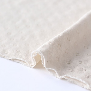 Angel | Organic Cotton Pointelle Knit by the yard 3 colors Double Layered Stretchy Cotton Jersey made in Korea 150cm 59&quot; wide