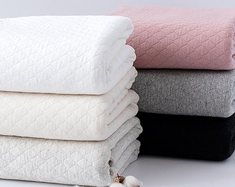Cloud | Quilted Cotton Knit by the yard 6 colors made in Korea Cotton Knit Baby Bedding Winter wide Cotton Knit Home Textiles 145cm 57&quot; wide