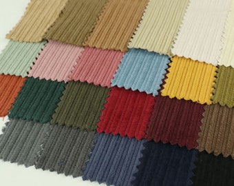 26 colors 8Wale Mixed Wale Corduroy Fabric by the yard Soft Winter Cotton Vintage Upholstery Fabric Couch Cover made in Korea 147cm 58"wide
