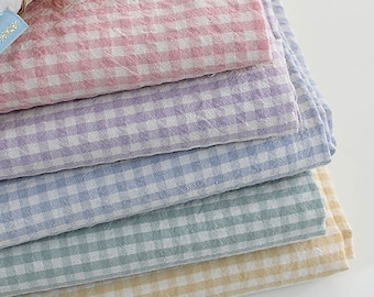 5mm Gingham | Cotton Gingham Fabric by the yard 5 colors made in Korea Yarn Dyed Wide Cotton Check Fabric Home Textiles Fabric 160cm 63"wide