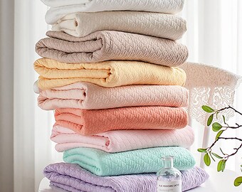 Sweet Macaron | Quilted Cotton Knit by the yard 9 colors made in Korea Cotton Knit Baby Bedding Wide Cotton Knit Home Textiles 150cm 59&quot;wide