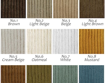 27 colors 8Wale Stretch Corduroy Fabric by the yard Spandex Chair Upholstery Fabric Sofa Fabric Korean Fabric Heavy Cotton 147cm 58"wide