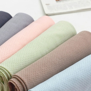 Breathing Organic | Single Jacqard Cotton Knit by the yard 9 colors made in Korea Cotton Knit Baby Bodysuit Apparel Bedding 190cm 75" wide