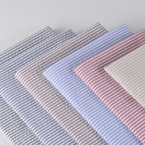 3mm Stripe | Seersucker by the yard 6 colors made in Korea Multi-color Striped Yarn Dyed Fabric Soft Summer Bedding Apparel 110cm 44" wide