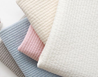 Daon | 7mm Quilted Pigment Bio Washing Cotton by the yard 5 colors made in Korea Padded wide Cotton Knit Bedding Home Textiles 135cm 53"wide