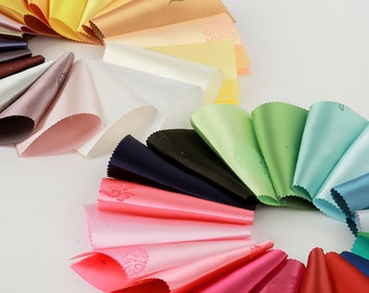 Crane Bird | Korean Silk by the yard 40 colors made in Korea Polyester Hanbok Fabric Patterned Solid Satin for Korean Costume 110cm 44"wide