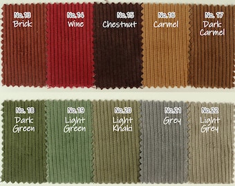 27 colors 8Wale Corduroy Fabric by the yard Cotton Corduroy Vintage Fabric Upholstery Fabric Chair Sofa Fabric Korean Fabric 147cm 58"wide