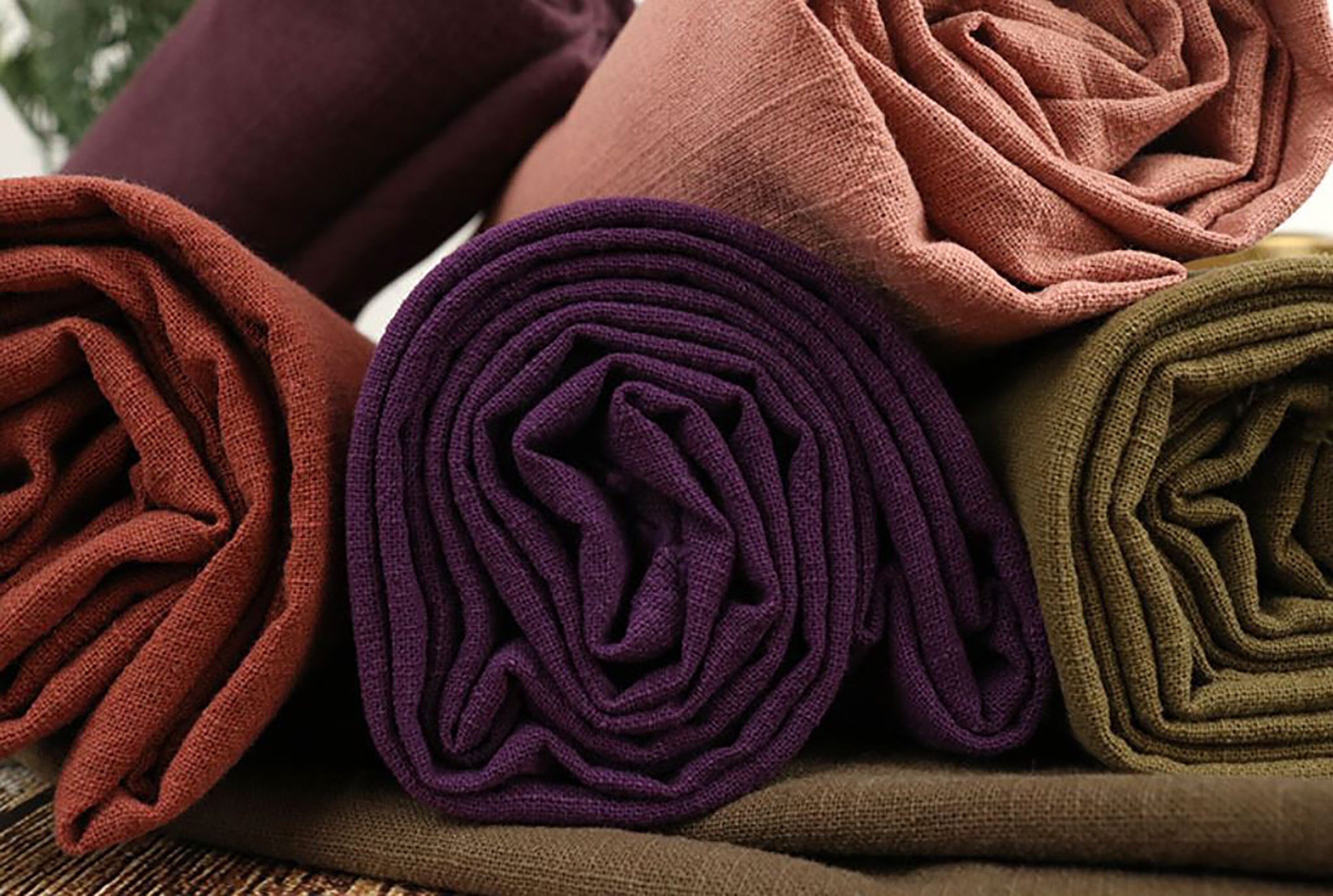 43 Colors Cotton Slub Fabric by the Yard Biowashing Made in Etsy