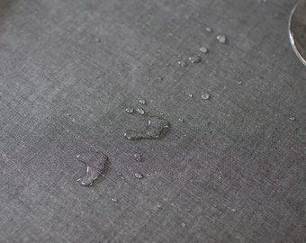 Cotton Charcoal Laminated | Waterproof Yarn Dyed Cotton Fabric by the yard made in Korea Waterproof Tablecloths Tablemat 110cm 44" wide