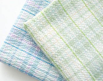 Big Check | Cotton Seersucker by the yard 2 colors made in Korea High Density Summer Ripple Fabric for Dress Pajama Bedding 135cm 53" wide