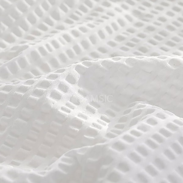 Summer Summer | White Cotton Seersucker by the yard made in Korea Soft Cool Summer Scarf Pajama Blanket Bedding Ripple Fabric 130cm 51" wide