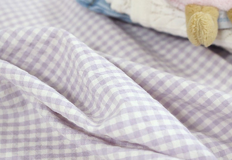 5mm Gingham Cotton Gingham Fabric by the Yard 5 Colors Made Etsy