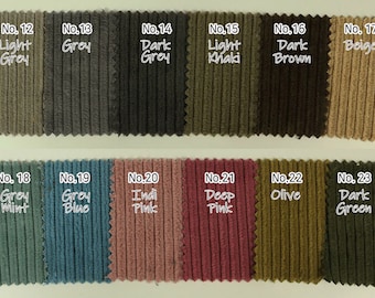 27 colors 4.5Wale Corduroy Fabric by the yard Soft Cotton Spandex Corduroy Upholstery Fabric Sofa Fabric Korean Fabric 147cm 58"wide