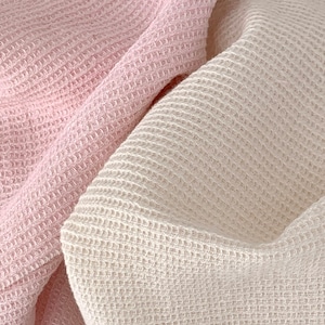 Mini Waffle | Waffle Cotton Fabric by the yard, made in Korea, 8 colors, Premium Waffle Cotton, Summer Blanket, Dish Cloths, 148cm 58&quot;wide