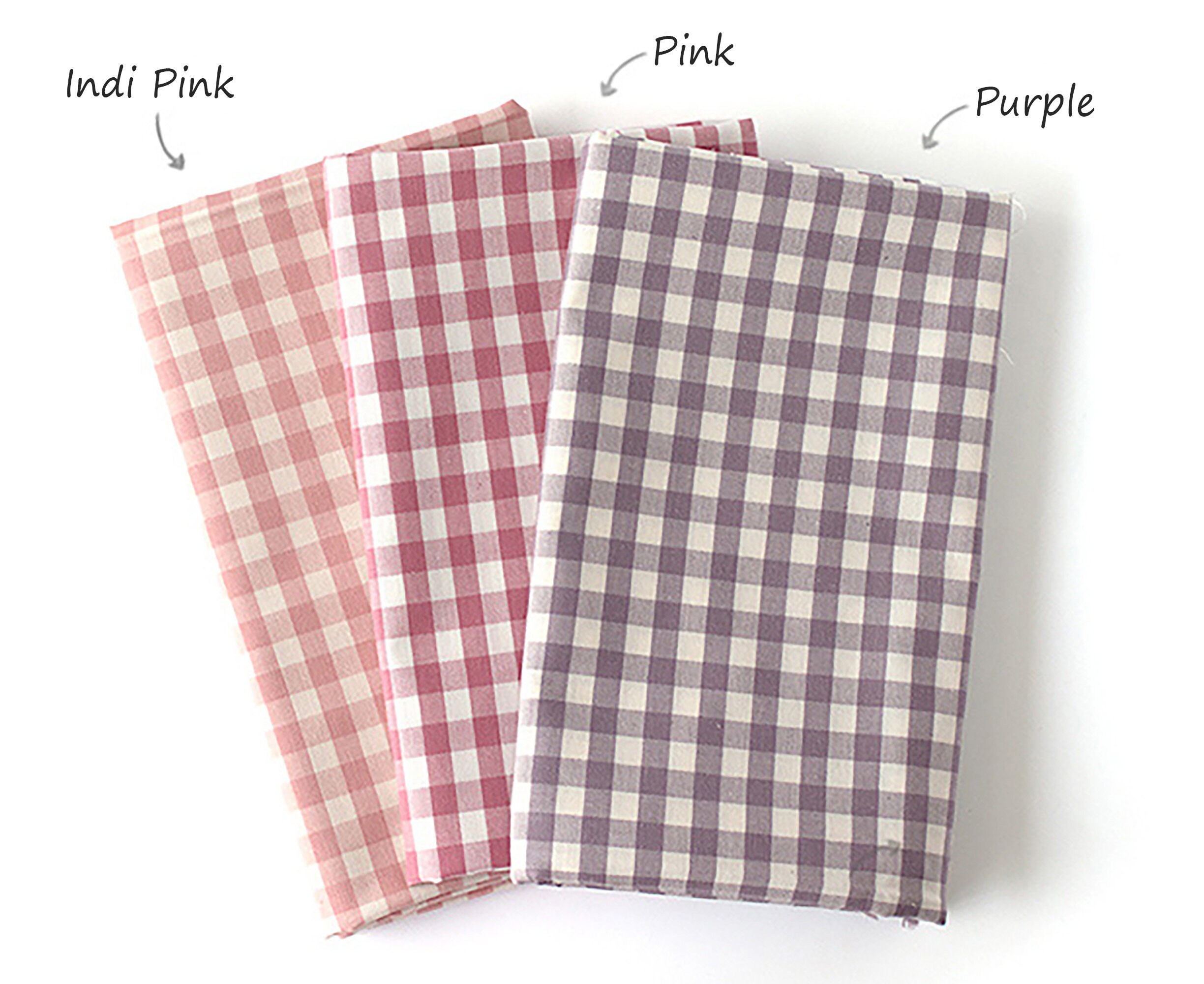 9mm Retro Gingham Check Cotton by the Yard 18 Colors Made in - Etsy