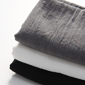 Natural | Washed Cotton Gauze by the yard 11 colors Super Soft Muslin Summer Scarf Fabric Wide Cotton Gauze made in Korea 140cm 55" wide image 8