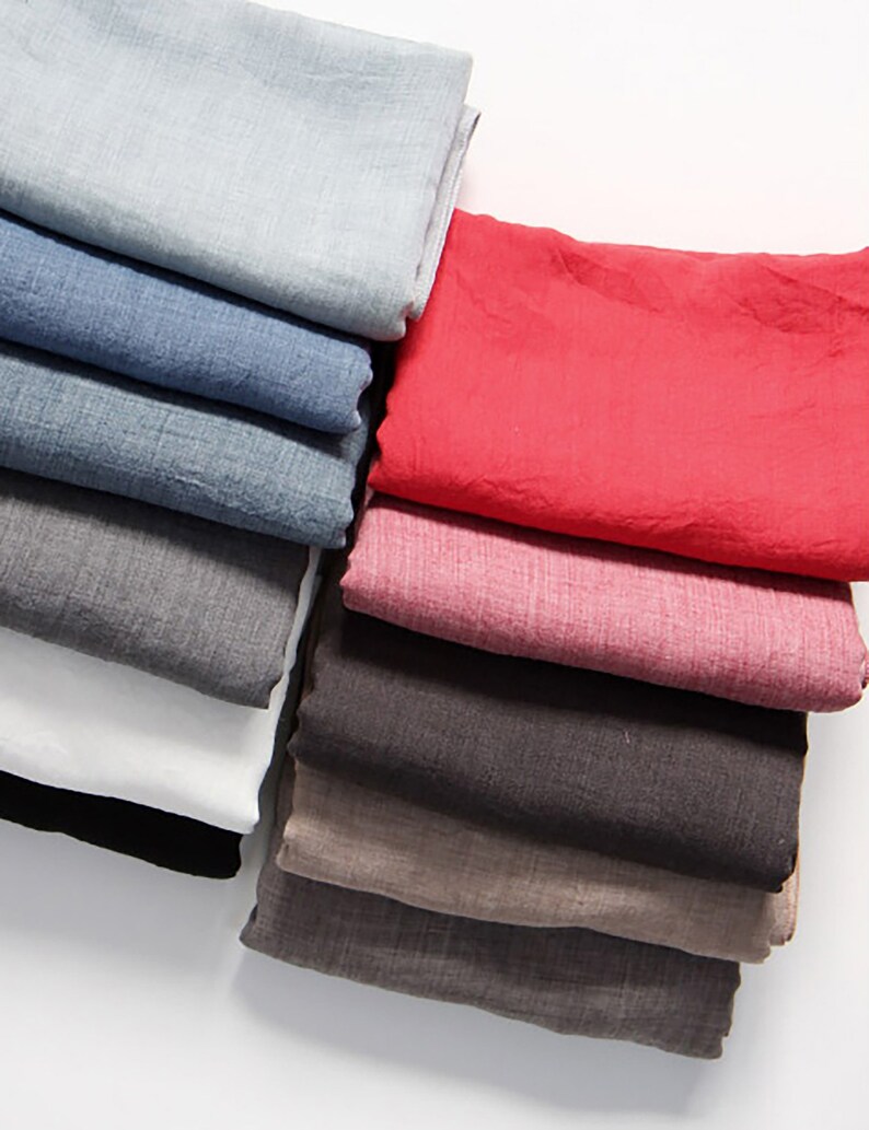 Natural | Washed Cotton Gauze by the yard 11 colors Super Soft Muslin Summer Scarf Fabric Wide Cotton Gauze made in Korea 140cm 55" wide image 9