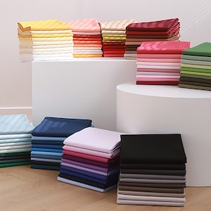 Bubble B | 50/100 Colors 20s Organic Cotton by the yard Made in Korea Plain Weave GOTS Cotton Bright Solid Color Fabric for Sewing 110cm 44&quot;