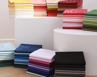 Bubble B | 50/100 Colors 20s Organic Cotton by the yard Made in Korea Plain Weave GOTS Cotton Bright Solid Color Fabric for Sewing 110cm 44"