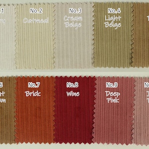 26colors | 11Wale Mixed Wale Corduroy Fabric by the yard Cotton Pinwale Corduroy Vintage Upholstery Couch Cover made in Korea 147cm 58&quot; wide