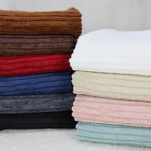 10 colors 2.5 Wale Corduroy Fabric by the yard Polyester Vintage Fabric Upholstery Fabric Chair Sofa Fabric Korean Fabric 150cm 59&quot;wide