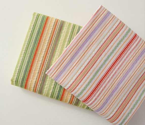 Rainbow Sherbet | Cotton Seersucker by the Yard 2 Colors Rainbow Sherbet | Cotton Seersucker by the Yard 2 Colors