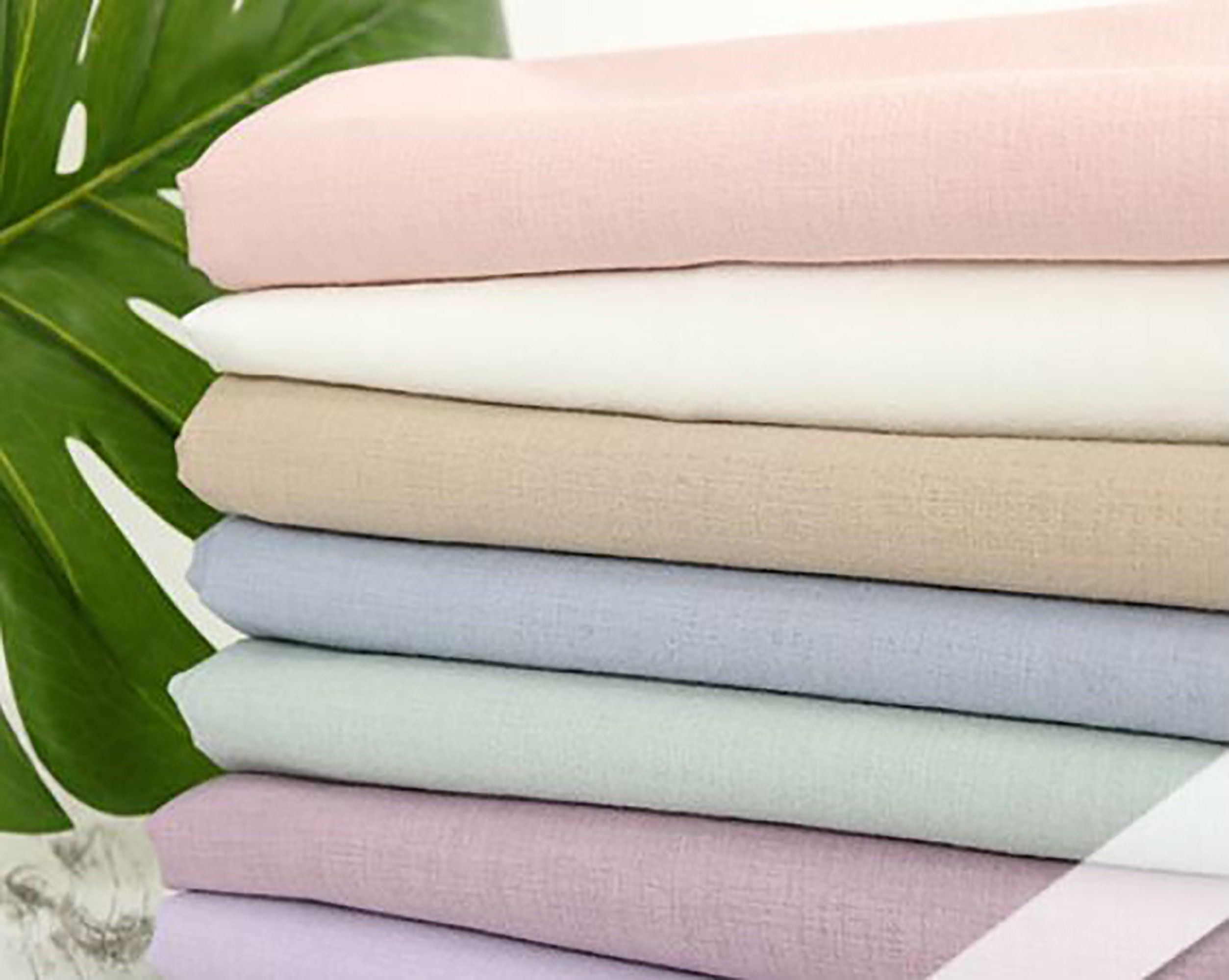 39 colors Poly/Rayon TR Slub Fabric by the yard yarn dyed Etsy