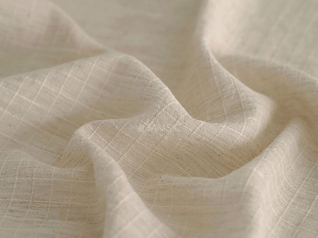 Linena Cotton Linen Gauze Fabric by the Yard Dobby Cotton Etsy