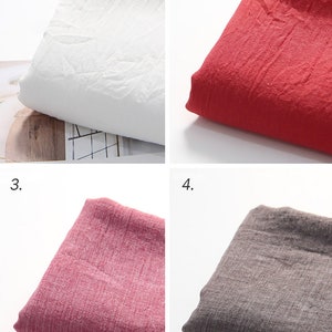 Natural | Washed Cotton Gauze by the yard 11 colors Super Soft Muslin Summer Scarf Fabric Wide Cotton Gauze made in Korea 140cm 55" wide image 2