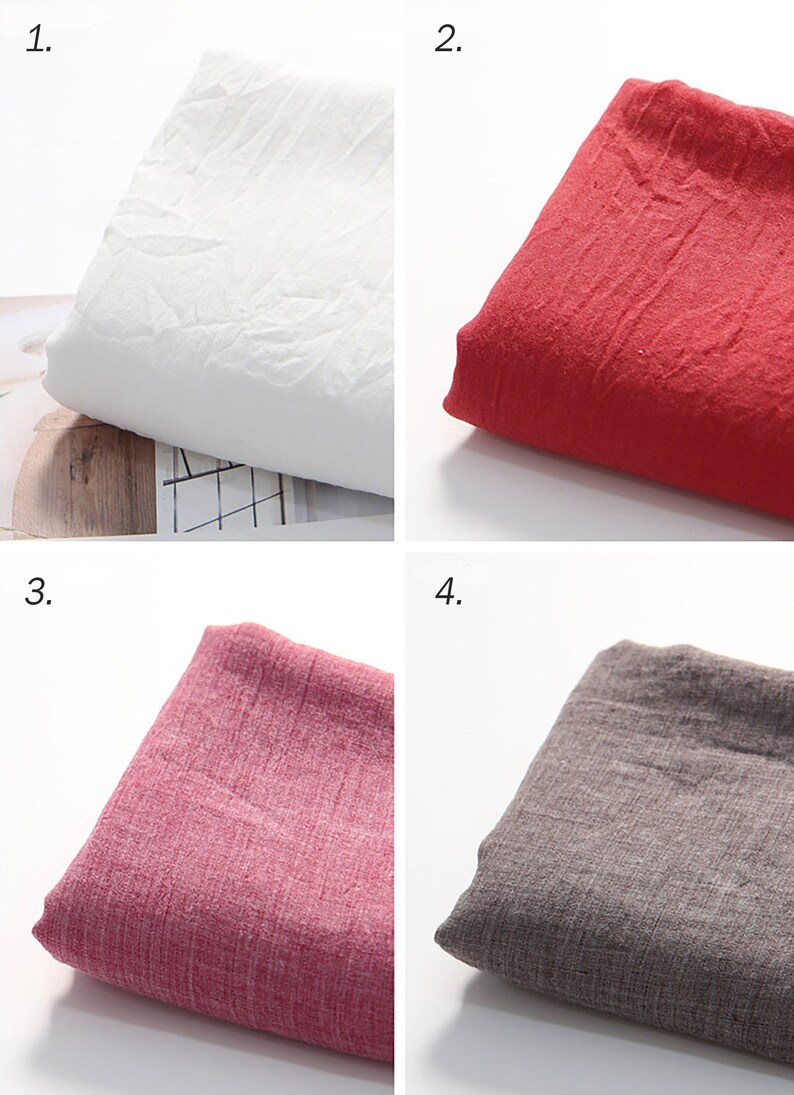 Natural | Washed Cotton Gauze by the yard 11 colors Super Soft Muslin Summer Scarf Fabric Wide Cotton Gauze made in Korea 140cm 55" wide image 2