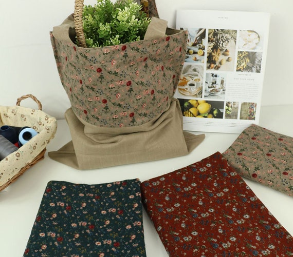 Winter Flower 20s Brushed Cotton Rayon Fabric by the yard 4 colors made in Korea 147cm