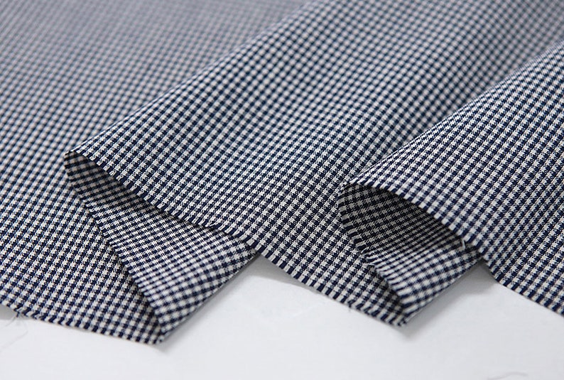 Carreaux vichy 2 mm Coton par cour 7 couleurs fabriquées en Corée Fils teints Coton Premium Robe douce Pyjama Tablier Nappes 110cm 44 de large image 6