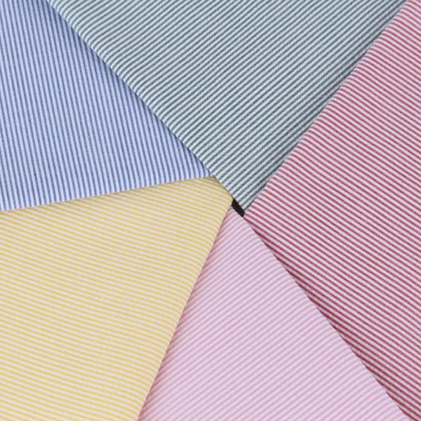 1mm Stripe | Seersucker by the yard 5 colors made in Korea Multi-color Striped Yarn Dyed Fabric Soft Summer Bedding Apparel 110cm 44" wide