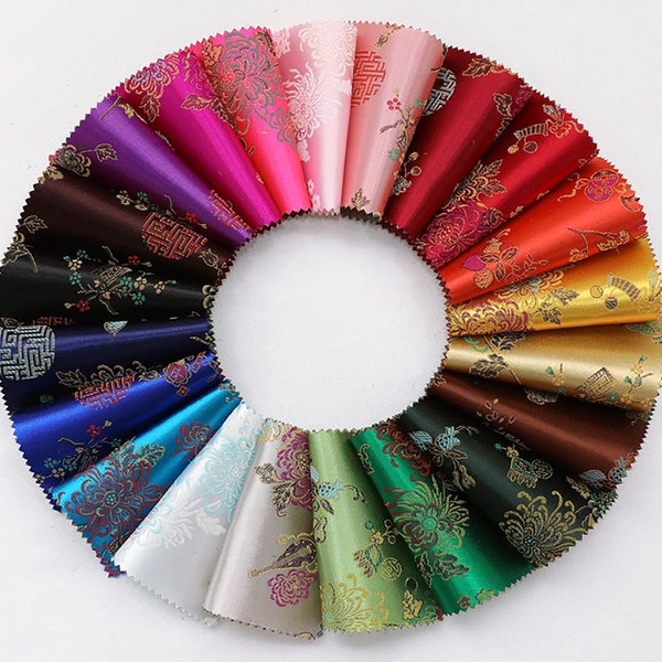 Soie sept couleurs | Soie coréenne par cour 21 couleurs fabriquées en corée Polyester Hanbok tissu fleur de pissenlit à motifs pour Costume coréen