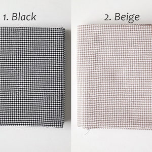 Robins Mini Houndstooth Fabric by the yard 10colors Yarn Dyed Poly Rayon made in Korea Soft Wide Fabric Small Houndstooth Cotton 150cm 59 zdjęcie 5